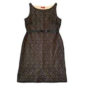 Tape Measure Black Lace Dress, Size Medium